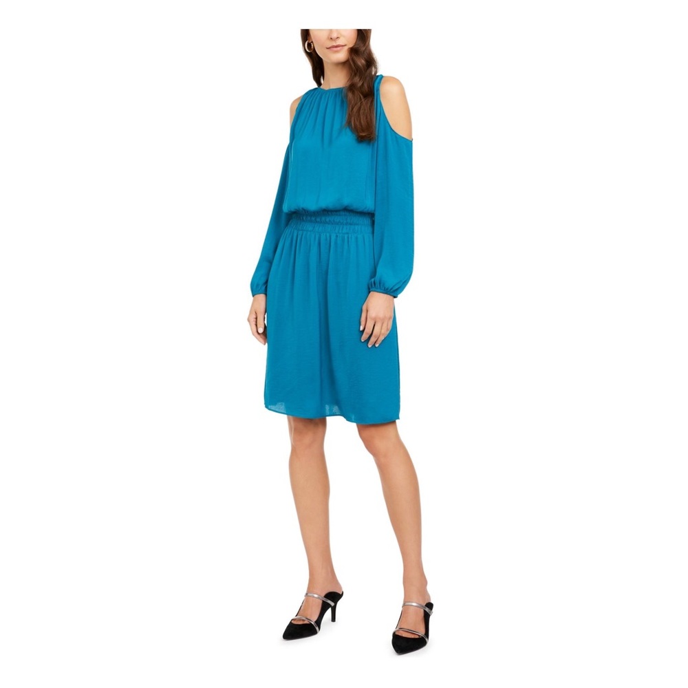 Alfani smocked cold shoulder dress
